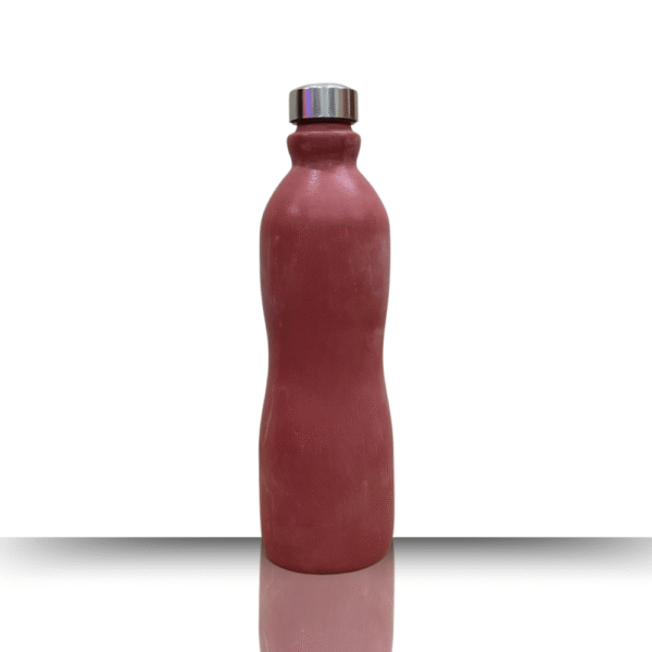 Gowpaa - Terracotta, Clay Water Bottle, 1000 ml Capacity - With Leak Proof Screw Cap