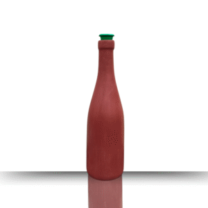 Gowpaa - Terracotta Clay Water Bottle, 750 ml, Brown, Handmade with Plastic Lid