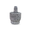 Gowpaa - Stone Mortar and Pestle Set/Kalvam/Okhli Masher/Khalbatta Stone/Natural & Traditional Grinder/Musal for Grinding Spices and Herbs - (6 inches)