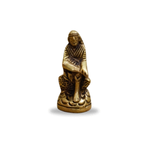 Gowpaa Brass Saibaba Religious Idol, Home Temple Decor, Car Dashboard, Tiny Size; 2"