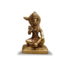 Gowpaa - Brass Anjaneya Idol, Hindu Religious Statue, Small, 2.75"