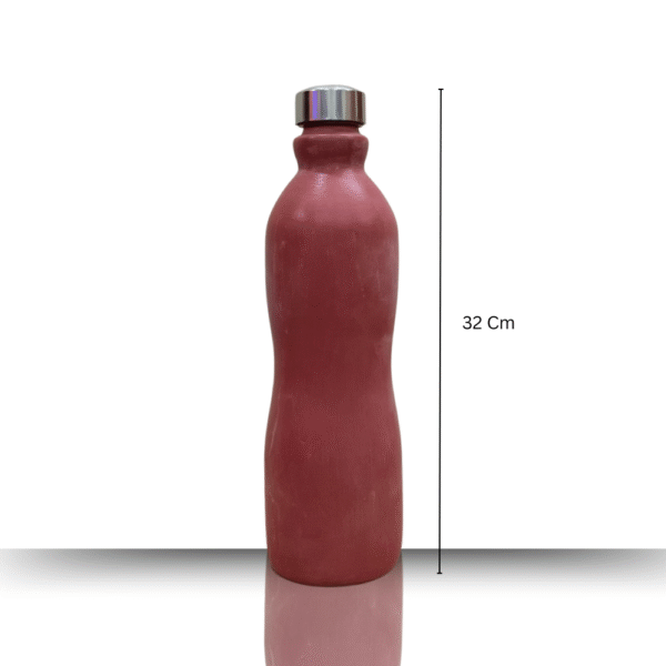 Gowpaa - Terracotta, Clay Water Bottle, 1000 ml Capacity - With Leak Proof Screw Cap - Image 2