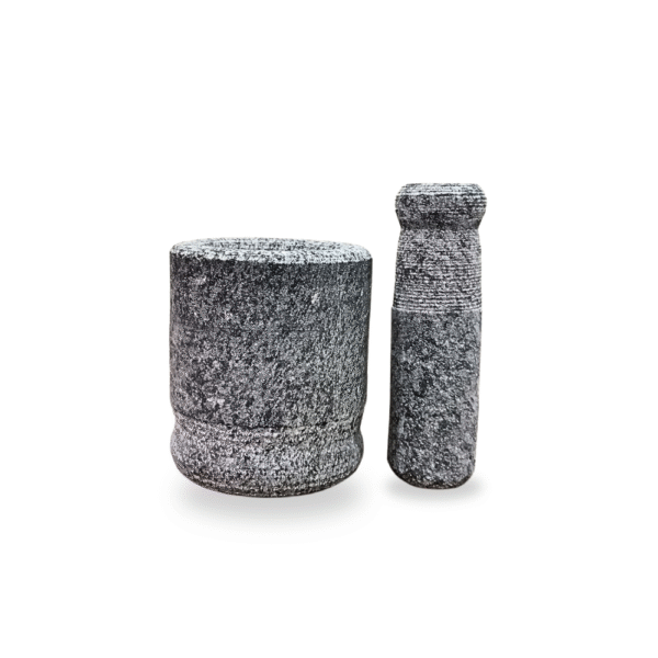 Gowpaa - Stone Mortar and Pestle Set| Kalvam| Okhli Masher| Khalbatta Stone| Natural & Traditional Grinder| Musal for Grinding Spices and Herbs, 4 Inch - Image 2