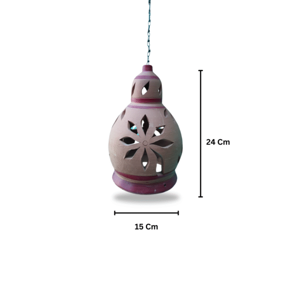 Gowpaa - Handmade Clay Bell with Light Fitting Option (Without light), Hand Painted, Decorative Hanging - Image 4