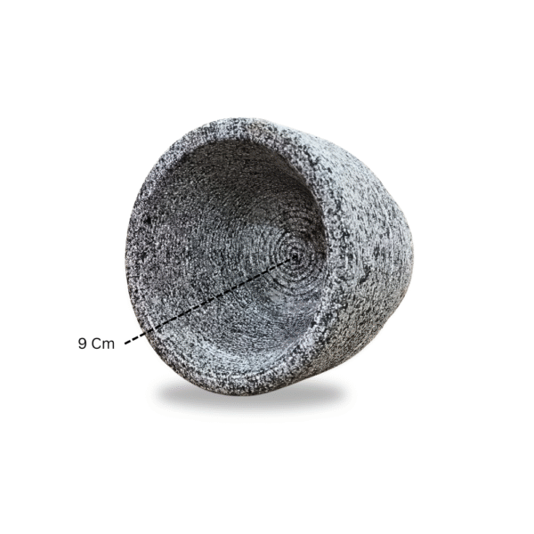 Gowpaa - Stone Mortar and Pestle Set/Kalvam/Okhli Masher/Khalbatta Stone/Natural & Traditional Grinder/Musal for Grinding Spices and Herbs - (6 inches) - Image 4