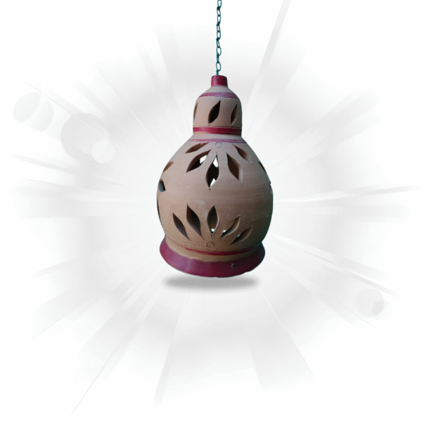 Gowpaa - Handmade Clay Bell with Light Fitting Option (Without light), Hand Painted, Decorative Hanging - Image 2