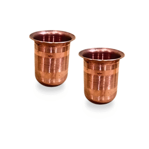 Gowpaa Copper Tumbler for Tea and Coffee, 100ml (Set of 2)