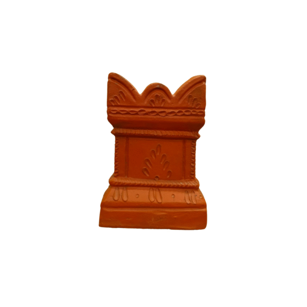 Gowpaa - Terracotta Brindavan Tulsi Planter Pot with Drainage Hole, Handmade, Height 18 Cm - Image 4