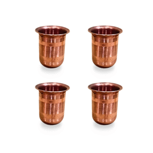 Gowpaa Copper Tumbler for Tea and Coffee, 100ml (Set of 4)
