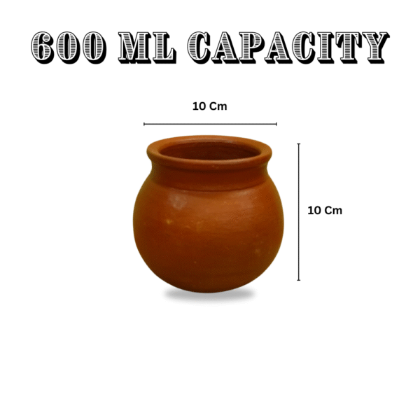 Gowpaa - Earthen Clay Curd Pot with Lid, Terracotta Dahi Handi, 600 ml - Image 5