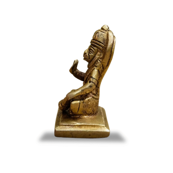 Gowpaa - Brass Anjaneya Idol, Hindu Religious Statue, Small, 2.75" - Image 5