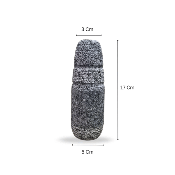 Gowpaa - Stone Mortar and Pestle Set/Kalvam/Okhli Masher/Khalbatta Stone/Natural & Traditional Grinder/Musal for Grinding Spices and Herbs - (6 inches) - Image 6