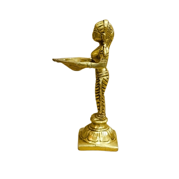 Gowpaa Brass Paavai Diya, Laxmi Diya, Traditional Oil Lamp for Pooja - Image 6