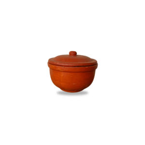Gowpaa Clay Curd Pot with Lid, 300 ml, Earthen, Terracotta, Mitti, Dahi Handi, Box/ Bowl