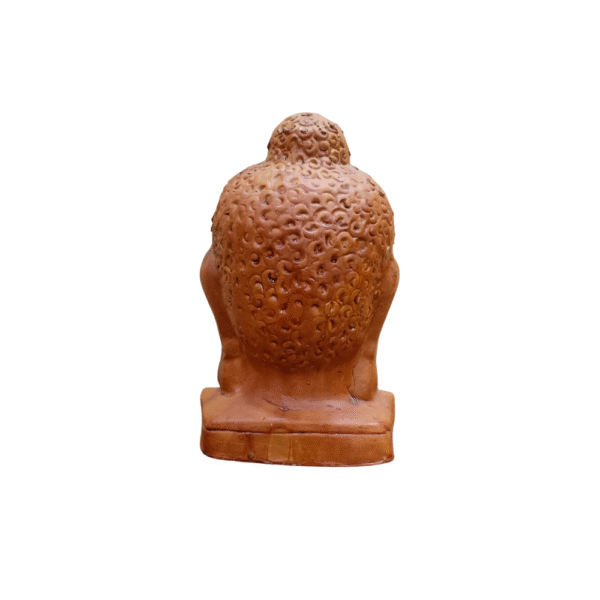 Gowpaa - Buddha Head Sculpture, Terracotta Hand Carved Face, Home Entrance and Table Decor - Image 6