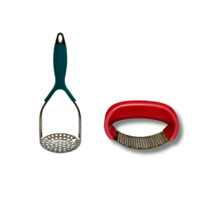 Gowpaa Stainless Steel Potato Masher (27 Cm) and Garlic Crusher (10 Cm) Set